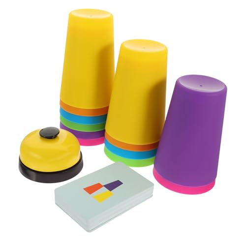 HANABASS 1 Set Stapelbecher Brettspielspielzeug Für Kleinkinder Frühlernspielzeug Partyspielzeug Stapelbecher Stapelspielzeug Stapelbecher Stapelbecher Buntes Eisen von HANABASS