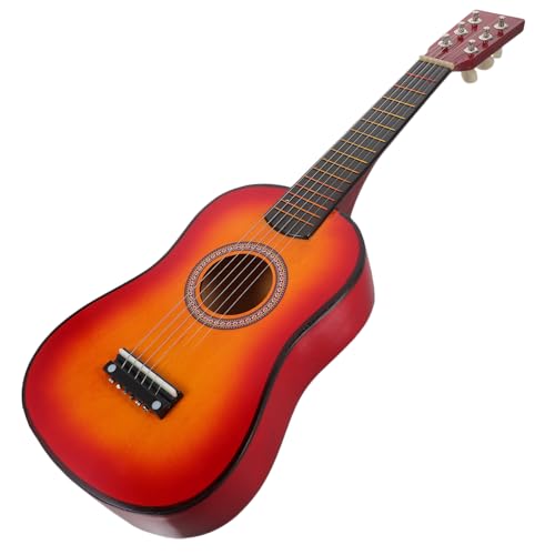 HANABASS 1 Stück 21 Üben Gitarre Kindergitarre Kleinkindgitarre Anfänger Akustisch Schüler Gitarre Kindergartenspielzeug Gitarrenkinder Mini-Gitarre Light Brown Holz von HANABASS