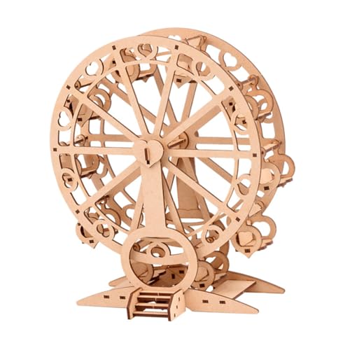 HANABASS 1 Stück Holz Ferris Wheel Modell DIY Handwerk Mechanisches für Lehrspielzeug Denkfähigkeiten Holzfarbe HANABASS 1 Stück Holz Ferris Wheel Modell DIY Handwerk Mechanisches für Lehrspielzeug Denkfähigkeiten Holzfarbe von HANABASS