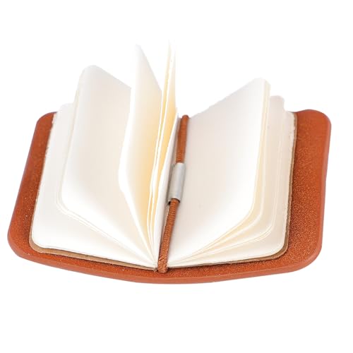 HANABASS 1 Stück Mini-notizbuch Winziges Kleine Hausschmuck Miniaturheimdekoration Mini-Handbuch-Modell Kinderspielzeug Mini-verzierung Mini- - Brown Papier von HANABASS