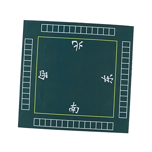 HANABASS 1 Stück Quadratische Mahjong Tischdecke Geräuschreduzierende Spielmatte Rutschfester Untergrund Grüne Tischauflage für Domino und Poker Spiele HANABASS 1 Stück Quadratische Mahjong Tischdecke Geräuschreduzierende Spielmatte Rutschfester Untergrund Grüne Tischauflage für Domino und Poker Spiele von HANABASS