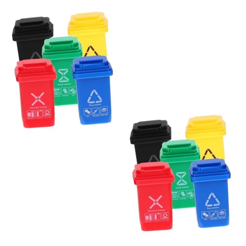 HANABASS 10 Mini Mülleimer für Puppenhaus Dekorative Miniatur Abfallbehälter Realistische Mülltonnen für DIY Projekte und Fotoszenen als Zubehör für Puppenstuben und Miniaturwelten HANABASS 10 Mini Mülleimer für Puppenhaus Dekorative Miniatur Abfallbehälter Realistische Mülltonnen für DIY Projekte und Fotoszenen als Zubehör für Puppenstuben und Miniaturwelten von HANABASS