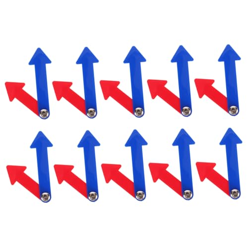 HANABASS 10 Sätze Teiliges Bewegliche Kunststoff uhrenzeiger Rot Blau Drehbare Lernzeiger für Pädagogisches Uhrzeiger Einfachen Uhrzeitvermittlung und Grundschulmathematik von HANABASS