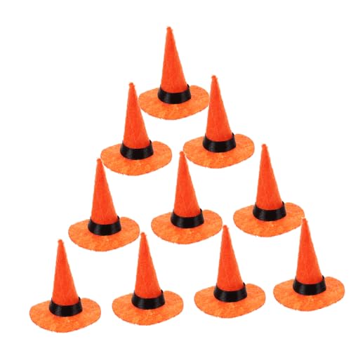 HANABASS 10 Stk. Elf Hut Zwerg Hexenhut Halloween-filzhut Hexenhutdekorationen Hexenhüte Party Erwachsene Halloween -dekorationen Mini-halloween Kleiner Bastelhut Mini-hut Orange Filzstoff HANABASS 10 Stk. Elf Hut Zwerg Hexenhut Halloween-filzhut Hexenhutdekorationen Hexenhüte Party Erwachsene Halloween -dekorationen Mini-halloween Kleiner Bastelhut Mini-hut Orange Filzstoff von HANABASS