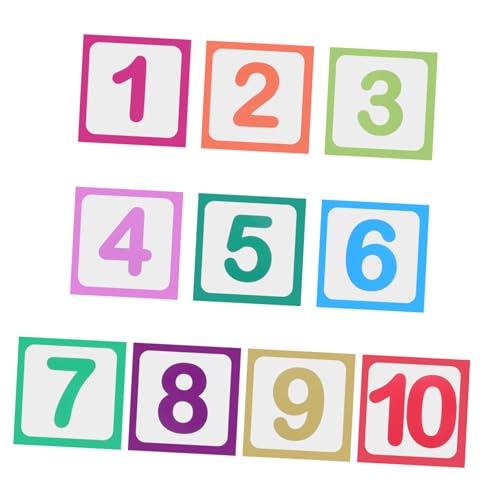 HANABASS 10 Stück Digital Game Floor -Aufkleber Selbstklebende Cartoon-wandaufkleber Bodenaufkleber Aufkleber Der Frühen Bildung Wandaufkleber Kindergarten Bodenaufkleber PVC von HANABASS