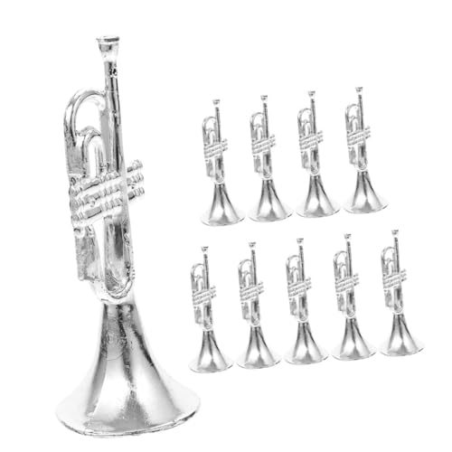 HANABASS 10 Stück Direkt Silber Dekoration S Puppenhaus Kind Kleine Mini Musikinstrument Puppenhaus Trompete Silber Trompete Instrumente Trompete Ornament Simulierte Trompete HANABASS 10 Stück Direkt Silber Dekoration S Puppenhaus Kind Kleine Mini Musikinstrument Puppenhaus Trompete Silber Trompete Instrumente Trompete Ornament Simulierte Trompete von HANABASS