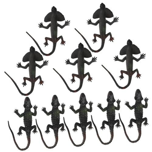 HANABASS 10 Stück Eidechsenmodell Eidechsenspielzeug Eidechsenpartydekorationen Eidechsenfiguren Eidechsenfigur Kleine Eidechsenfigur Eidechsengeburtstagsdekorationen Eidechsenfigur von HANABASS