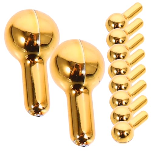 HANABASS 10 Stück Goldener Griff handhaben Größe Puppenhaus-Kommode modern Miniatur-Knöpfe für kleine Häuser Mini-Schubladengriffe DIY Miniatur-Schubladengriff Küchenschrankgriff Plastik HANABASS 10 Stück Goldener Griff handhaben Größe Puppenhaus-Kommode modern Miniatur-Knöpfe für kleine Häuser Mini-Schubladengriffe DIY Miniatur-Schubladengriff Küchenschrankgriff Plastik von HANABASS