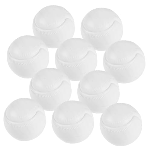 HANABASS 10 Stück Hohle Plastikkugel Ausbildung Klein Bälle Für Bunt Werfen Ball Kind Sport Plastikkugeln Weiß von HANABASS