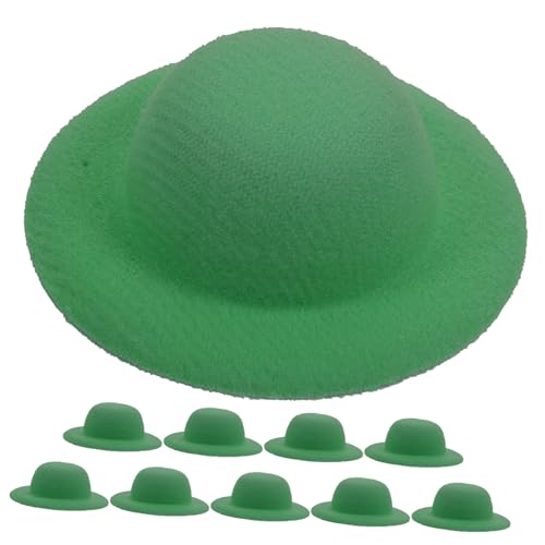 HANABASS 10 Stück Kleines Strohhutspielzeug Mini-Craft-Hut Puppenhaus-miniaturen Party Hut Für Kleine Puppe Miniaturpuppenhaushut Mädchen Mütze Mini-hüte Handwerk Flanell Grün HANABASS 10 Stück Kleines Strohhutspielzeug Mini-Craft-Hut Puppenhaus-miniaturen Party Hut Für Kleine Puppe Miniaturpuppenhaushut Mädchen Mütze Mini-hüte Handwerk Flanell Grün von HANABASS
