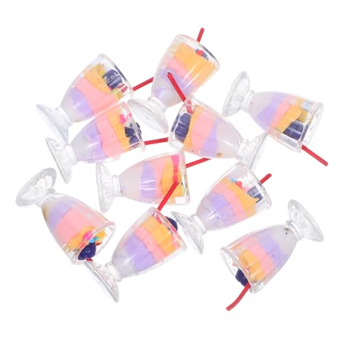 HANABASS 10 Stück Maßstab Realistische Mini Eisbecher Puppenhaus Dekoration für Sammler Kunststoff Mini Dessert Figuren für DIY Mikrolandschaft HANABASS 10 Stück Maßstab Realistische Mini Eisbecher Puppenhaus Dekoration für Sammler Kunststoff Mini Dessert Figuren für DIY Mikrolandschaft von HANABASS