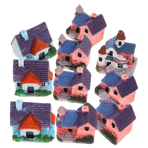 HANABASS 10 Stück Mikro-szenen-Ornamente Panzer Mini-hüttenfigur Winzig Gartendekor Miniaturfiguren Zahlen Dekoration Zubehör Skulpturen Wohnkultur Dame Puppenhaus-Miniatur Kunstharz von HANABASS