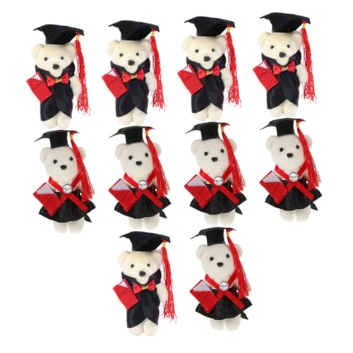 HANABASS 10 Stück Mini Abschluss Bär DIY Blumenbouquet Teiliges Männliche Weibliche Bären für Kreative Dekorationen zu Abschlussfeiern Hochzeiten für Gastgeschenke von HANABASS