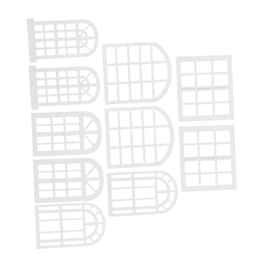 HANABASS 10 Stück Mini Fenstermodell DIY Mini Hausdekoration Puppenhauszubehör Modellfensterrahmen Für Puppen Beige HANABASS 10 Stück Mini Fenstermodell DIY Mini Hausdekoration Puppenhauszubehör Modellfensterrahmen Für Puppen Beige von HANABASS