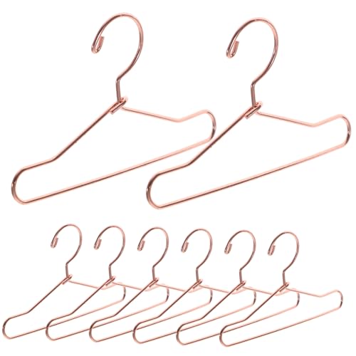 HANABASS 10 Stück Mini Kleiderbügel Mit Kleiderbügeln Für Puppenminiaturen Zubehör Kleiderbügel Mantel Outfits Kleidung Mini Requisiten Mini Zubehör Metall von HANABASS