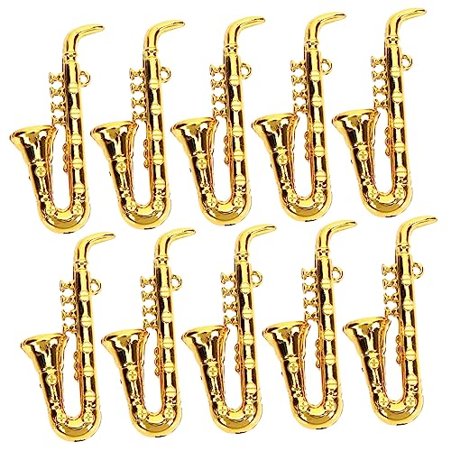 HANABASS 10 Stück Musikinstrumentenmodellzubehör Musical Saxophon Miniaturen winzig Miniaturdekor Mini-Möbelverzierung Minature Dinge Mini-Musikinstrumentenmodell Mini-Sachen Plastik Golden HANABASS 10 Stück Musikinstrumentenmodellzubehör Musical Saxophon Miniaturen winzig Miniaturdekor Mini-Möbelverzierung Minature Dinge Mini-Musikinstrumentenmodell Mini-Sachen Plastik Golden von HANABASS