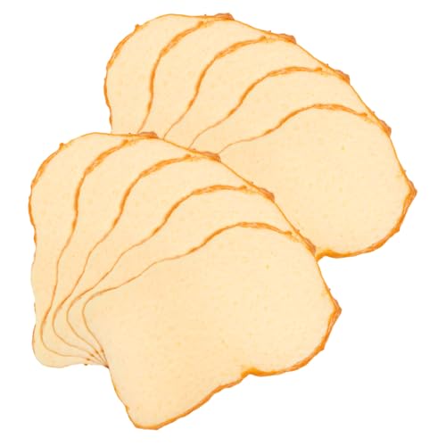 HANABASS 10 Stück Simulierte Toastscheiben Brot Basteln Realistisches Lebensmittelspielzeug Künstliche Lebensmittel Gummi Spiellebensmittel Kunsttoast Simulation Realistischer HANABASS 10 Stück Simulierte Toastscheiben Brot Basteln Realistisches Lebensmittelspielzeug Künstliche Lebensmittel Gummi Spiellebensmittel Kunsttoast Simulation Realistischer von HANABASS