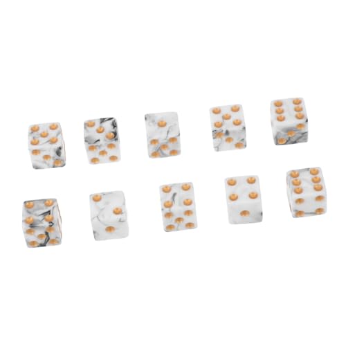 HANABASS 10 Stück Teiliges Acryl Spielwürfel Zweifarbig Würfel mit Großen Punkten Leicht Handpoliert Runde Ecken für Brettspiele und Gesellige Runden HANABASS 10 Stück Teiliges Acryl Spielwürfel Zweifarbig Würfel mit Großen Punkten Leicht Handpoliert Runde Ecken für Brettspiele und Gesellige Runden von HANABASS