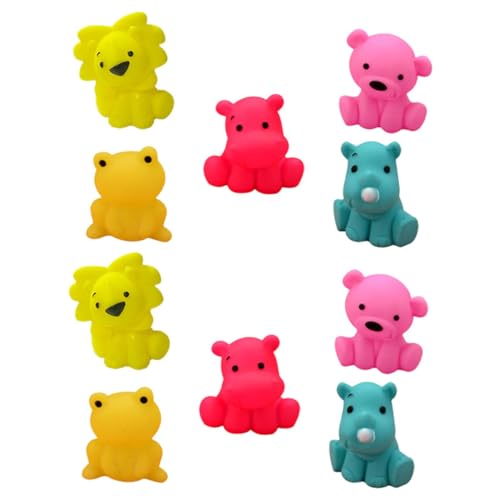 HANABASS 10 Stück Teiliges Badespielzeug Cartoon Wasserspielzeug für Flexibles Vinyl Leicht Langlebig Niedliche Tiermotive für Junge Mädchen und Kleinkinder Badewanne für Kleinkinder von HANABASS