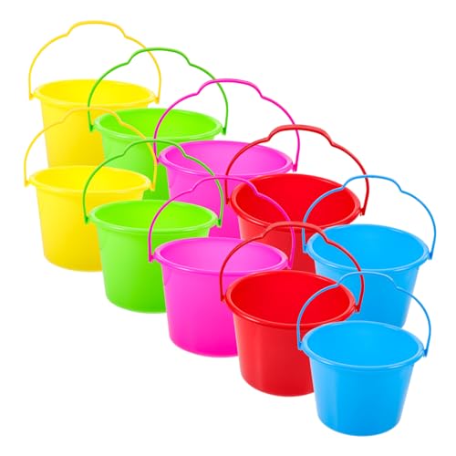 HANABASS 10 Stück Teiliges Bunte Wassereimer Kinderspielzeug Strandspielzeug Sandform Eimer Robust Leicht für Kindergarten Geeignet Zufällige Farbe HANABASS 10 Stück Teiliges Bunte Wassereimer Kinderspielzeug Strandspielzeug Sandform Eimer Robust Leicht für Kindergarten Geeignet Zufällige Farbe von HANABASS
