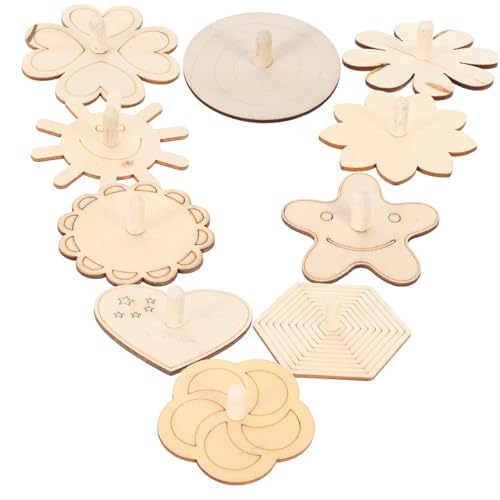 HANABASS 10 Stück Teiliges Holzkreisel zum Bemalen DIY aus Naturbelassenem Holz Sichere Oberfläche Kreative Formen für Kindergarten und Zuhause Fördert Hand Auge Koordination und Eltern HANABASS 10 Stück Teiliges Holzkreisel zum Bemalen DIY aus Naturbelassenem Holz Sichere Oberfläche Kreative Formen für Kindergarten und Zuhause Fördert Hand Auge Koordination und Eltern von HANABASS