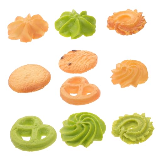 HANABASS 10 Stück Teiliges Künstliche Kekse Realistische Langlebige Dekorations Requisiten für Fotos Laden Kinderspielzeug Sichere Materialien Detailgetreue Simulation für Küche Party von HANABASS