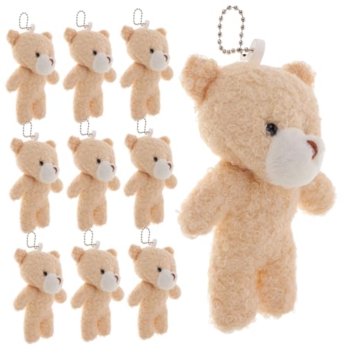 HANABASS 10 Stück Teiliges Mini Bär Anhänger Süße Plüsch Bären für DIY Schlüsselanhänger und Taschenzubehör für Kreative Projekte und HANABASS 10 Stück Teiliges Mini Bär Anhänger Süße Plüsch Bären für DIY Schlüsselanhänger und Taschenzubehör für Kreative Projekte und von HANABASS
