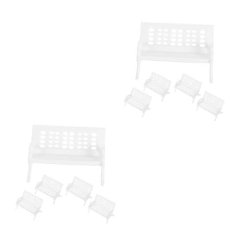 HANABASS 10 Stück Teiliges Mini Kunststoff Realistisches Leichtes Miniatur Möbel Tragbar und Kompakt für Puppenhaus Desktop Dekoration und Miniatur Szenen von HANABASS