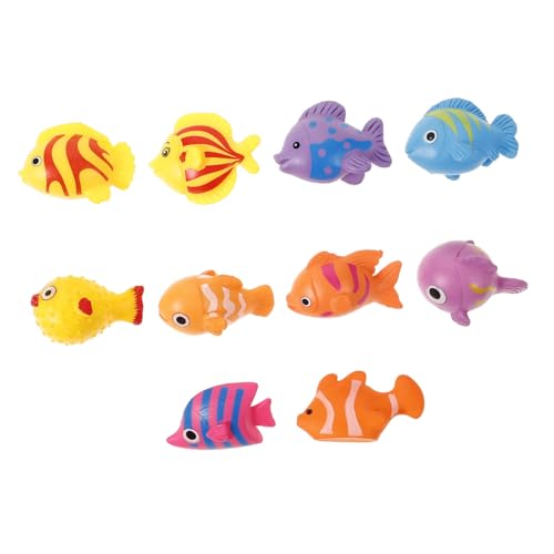 HANABASS 10 Stück Teiliges Mini Meerestier Figuren Plastische Dekoration für Aquarium Garten Tisch und Puppenhaus Lebendige Fische für Kreative HANABASS 10 Stück Teiliges Mini Meerestier Figuren Plastische Dekoration für Aquarium Garten Tisch und Puppenhaus Lebendige Fische für Kreative von HANABASS