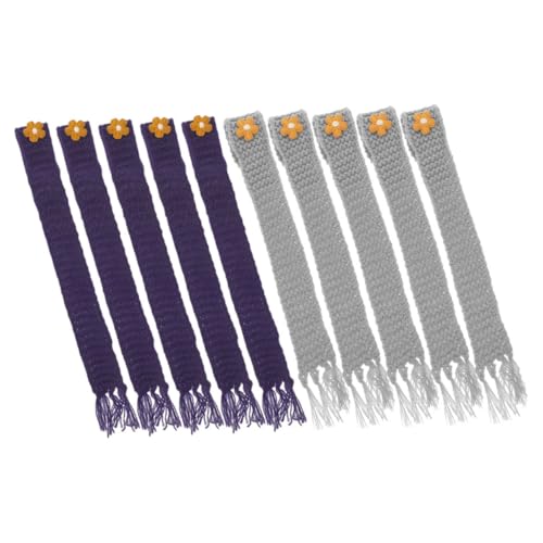HANABASS 10 Stück Teiliges Mini Schals für Puppen Verstellbare Accessoires aus Weichem Strickmaterial für Dekoration und von HANABASS