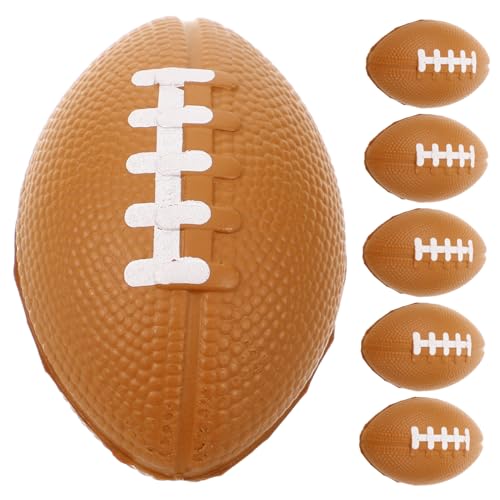 HANABASS 10 Stück Teiliges Mini Stressbälle Entspannungs aus PU für Stressabbau für Erwachsene und Portable Squeeze Balls Fußball Design für Langeweile und Reisen von HANABASS