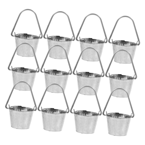 HANABASS 10 Stück Teiliges Miniatur Metall Eimer mit Griff Robuste Mini Wasser Eimer für Puppenhaus Vielseitige Mini Blumentöpfe für Garten Landschaftsdekoration Kreative Mikro-Landschaft HANABASS 10 Stück Teiliges Miniatur Metall Eimer mit Griff Robuste Mini Wasser Eimer für Puppenhaus Vielseitige Mini Blumentöpfe für Garten Landschaftsdekoration Kreative Mikro-Landschaft von HANABASS