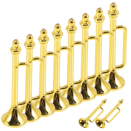 HANABASS 10 Stück Teiliges Miniatur Musikinstrument Winzige Trompete Puppenhaus Dekoration DIY Mini Instrumente für Kreative Sammlerstück und Fotorequisite HANABASS 10 Stück Teiliges Miniatur Musikinstrument Winzige Trompete Puppenhaus Dekoration DIY Mini Instrumente für Kreative Sammlerstück und Fotorequisite von HANABASS