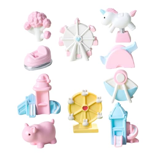 HANABASS 10 Stück Teiliges Miniatur Spielplatz Figuren Set mit Riesenrad und Piratenschiff DIY Dekoration Zubehör Robuste Miniatur Landschafts Ornamente für Partygeschenke und Kreative HANABASS 10 Stück Teiliges Miniatur Spielplatz Figuren Set mit Riesenrad und Piratenschiff DIY Dekoration Zubehör Robuste Miniatur Landschafts Ornamente für Partygeschenke und Kreative von HANABASS