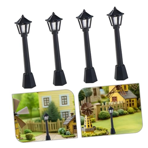 HANABASS 10 Stück Teiliges Miniatur Straßenlaternen Authentische Mini Lampen für Puppenhaus Langlebige Modell-leuchten für Garten Mikro Landschaft Sandtisch Dekoration Vielseitig Einsetzbar von HANABASS