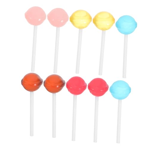 HANABASS 10 Stück Teiliges Puppenhaus Miniatur Lutscher Bunte Süße Bonbons in Farben Detailreiche Miniatur Lebensmitteldekoration für Puppen und Miniaturhäuser HANABASS 10 Stück Teiliges Puppenhaus Miniatur Lutscher Bunte Süße Bonbons in Farben Detailreiche Miniatur Lebensmitteldekoration für Puppen und Miniaturhäuser von HANABASS