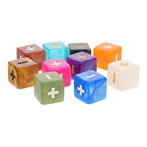 HANABASS Mathematik Würfel 10 Stück für Kinder Pädagogisches Spielzeug aus Acryl Rechnen Lernen mit Zeichenwürfeln Mathe Lernspiel für Schule und Zuhause von HANABASS