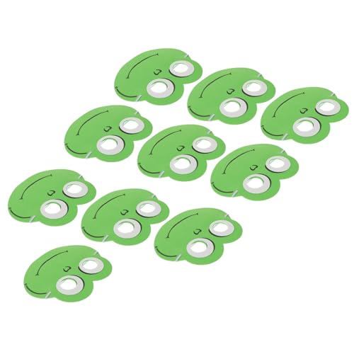 HANABASS 10 Stück Teiliges Tiermasken Cartoon Frosch Masken für Partys Fotografie und Cosplay Bunte Eva Masken für Kinderfestivals und Halloween von HANABASS