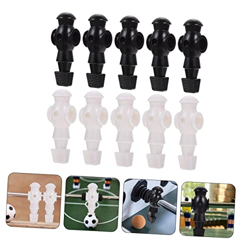 HANABASS 10 Stück Teiliges Tischfußball Figuren aus Resin Ersatz fußballspieler für Tischkicker mit Leuchtenden Farben Kompatibel mit Standardstangen Langlebig und Einfach zu Montieren für von HANABASS