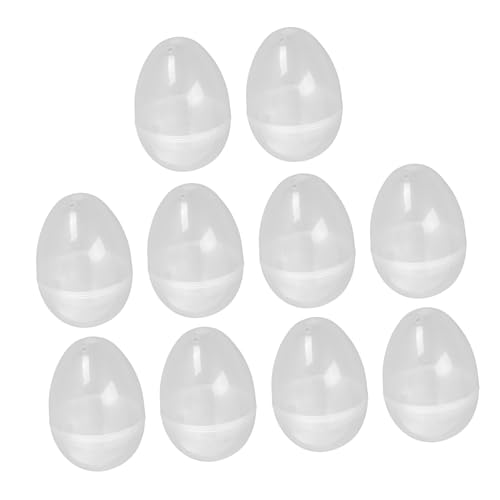 HANABASS 10 Stück Teiliges Transparente Befüllbare Kunststoff Ostereier zum Drehen und Öffnen Diy Bastelset für Bemalbare Ostereier für Osterdeko Candy Box für Ostereiersuche und HANABASS 10 Stück Teiliges Transparente Befüllbare Kunststoff Ostereier zum Drehen und Öffnen Diy Bastelset für Bemalbare Ostereier für Osterdeko Candy Box für Ostereiersuche und von HANABASS
