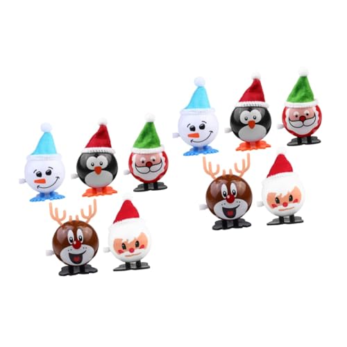 HANABASS 10 Stück Teiliges Weihnachts Aufziehspielzeug aus Kunststoff mit Santa Schneemann und Pinguin Kindgerechtes für Stressabbau und Festtagsaktivitäten HANABASS 10 Stück Teiliges Weihnachts Aufziehspielzeug aus Kunststoff mit Santa Schneemann und Pinguin Kindgerechtes für Stressabbau und Festtagsaktivitäten von HANABASS