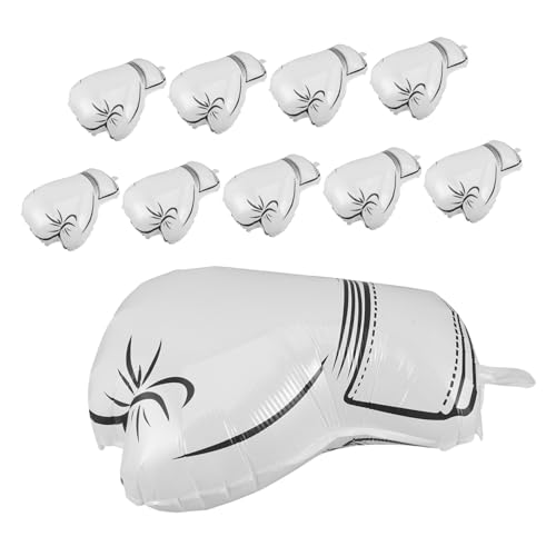 HANABASS 10 Stück Weiße Boxhandschuh Folienballons Langlebige Sport-dekoration Leicht Aufblasbar Glänzend Stabil für Jungen Geburtstag Wrestling Boxparty Vielseitig für Innen Außenbereich HANABASS 10 Stück Weiße Boxhandschuh Folienballons Langlebige Sport-dekoration Leicht Aufblasbar Glänzend Stabil für Jungen Geburtstag Wrestling Boxparty Vielseitig für Innen Außenbereich von HANABASS