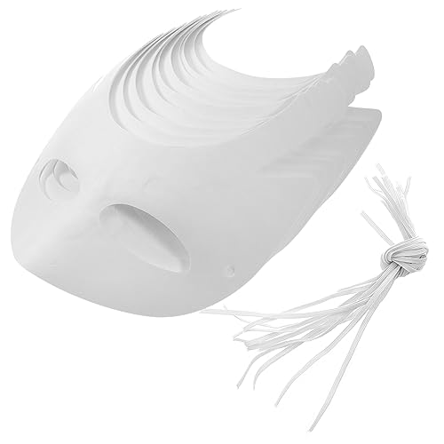 HANABASS 10 Stück Weiße Papiermasken zum Bemalen Diy Handbemalte Masken für Karneval Halloween und Partys Unbemalte Dekorationsmasken für Kreative Bastelprojekte von HANABASS