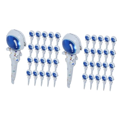 HANABASS 100 Stck. Aufblasbare Astronaut Folienballons Handheld Partydeko Luftdicht Aluminiumfolie Wiederverwendbar für Weltraum Party und Fotorequisiten von HANABASS
