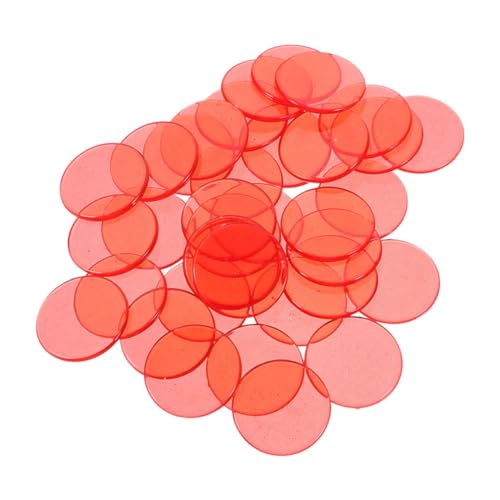 HANABASS 100 Stück Bingoscheiben Bingo-Mathe-Chips Markierungschips aus Kunststoff transparente Bingo-Marker Plastikchips Zähler für Mathe Mathematik -Lernwerkzeuge p.s rot HANABASS 100 Stück Bingoscheiben Bingo-Mathe-Chips Markierungschips aus Kunststoff transparente Bingo-Marker Plastikchips Zähler für Mathe Mathematik -Lernwerkzeuge p.s rot von HANABASS