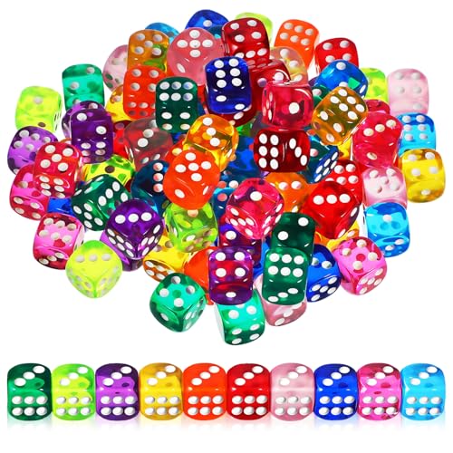 HANABASS 100 Stück Buntes Würfelset aus Acryl Farbige Spielwürfel für Brettspiele Partyspiele und Lehrmaterial Vielseitige Verwendung Langlebig und Optisch Ansprechend HANABASS 100 Stück Buntes Würfelset aus Acryl Farbige Spielwürfel für Brettspiele Partyspiele und Lehrmaterial Vielseitige Verwendung Langlebig und Optisch Ansprechend von HANABASS