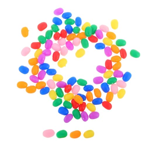 HANABASS 100 Stück Farbige Schokoladenbohnen Dollhouse Candy Decoration Künstliche Süßigkeitendekorationen Winziges Essen Für Miniatur -süßigkeiten -toppings Plastik von HANABASS