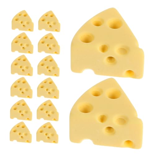 HANABASS 100 Stück Mini Fake Cheese Zubehör für DIY Bastelarbeiten Gelbe Harz Käse Dekoration für Telefonhüllen Haarclips und Kreative Projekte für Rollenspiele von HANABASS
