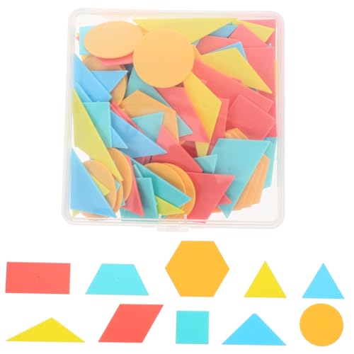 HANABASS 100 Stück Teiliges Geometrie Formen Lernspielzeug für Matheförderung mit Sicheren Glatten Kanten für Eltern und Pädagogen zum Spielerischen Formenlernen und Geometrieverständnis HANABASS 100 Stück Teiliges Geometrie Formen Lernspielzeug für Matheförderung mit Sicheren Glatten Kanten für Eltern und Pädagogen zum Spielerischen Formenlernen und Geometrieverständnis von HANABASS