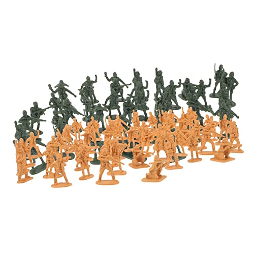 HANABASS 100 Stück Teiliges Miniatur Soldaten Figuren aus Geruchlosem Sicherem Material Realistische Kleine Militärmodelle Sandfarben für Dioramen Sandtische Garten Innendekoration von HANABASS